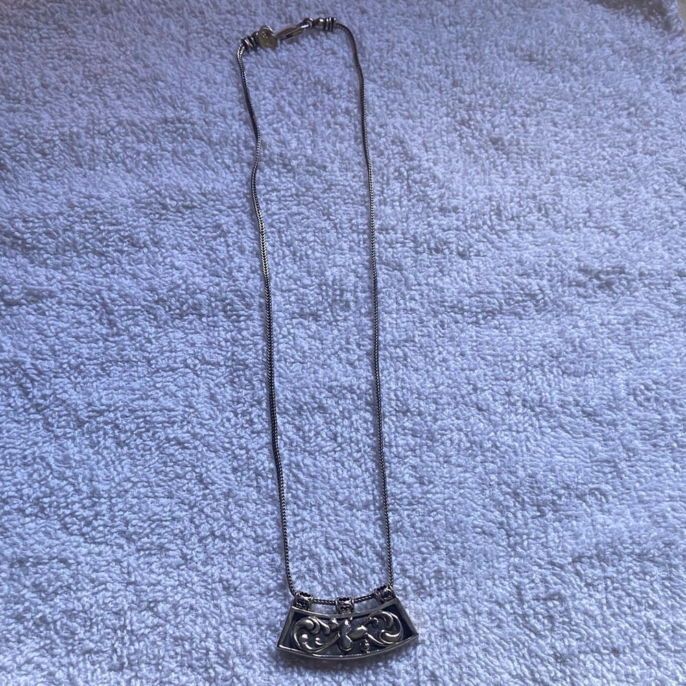 Silpada sterling silver open Floral Filigree slide pendant necklace
